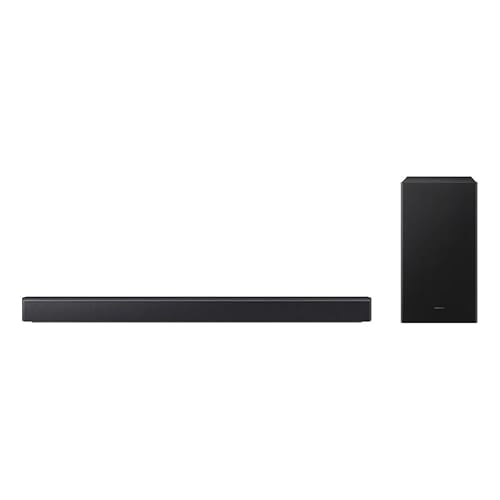 Imagem do produto Soundbar Samsung HW-B450F, com 2.1 canais, 300W, Bluetooth, Subwoofer sem fio e Dolby Audio