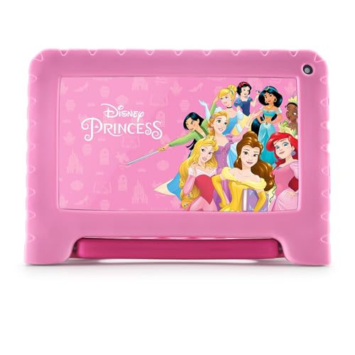 Imagem do produto Tablet Infantil Princesas com Controle Parental 4GB RAM + 64GB + Tela 7 pol + Case + Wi-fi + Android 13 + Quad Core Multi - NB418