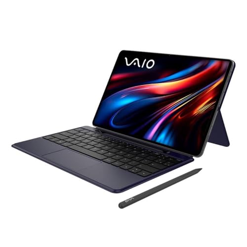 Imagem do produto Tablet VAIO TL12 12GB 512GB Octa-Core UNISOC T820, Tela AMOLED 12.6” 2.5k, com Teclado Inteligente, Capa Protetora e Caneta VAIO PEN, 5G WiFi, 10.090 mAh, Android 15, Câmera 13MP + Selfie 12MP - Preto
