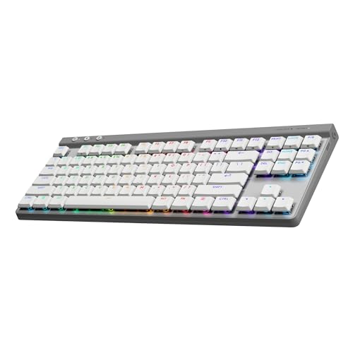 Imagem do produto Teclado Mecânico Gamer Sem Fio Logitech G515 com Design TKL,Tecnologia LIGHTSPEED, RGB LIGHTSYNC, Conexão USB ou Bluetooth, Switch GL Brown Tactile e Bateria Recarregável - Branco