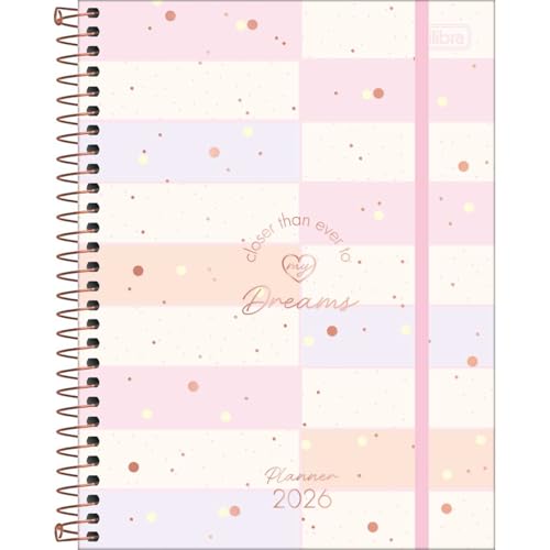 Imagem do produto Tilibra - Planner Espiral 17,7 x 24 cm Soho 90 G 2026 - Retângulos Coloridos