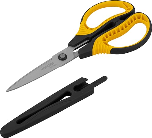 Imagem do produto Vonder, Tesoura Uso Geral Reta, Com Cabo Plástico Com Revestimento Emborrachado, Tr 019.