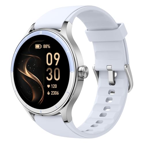 Bettdow SmartWatch, Relogio Smartwatch Feminino, 1.27" Ecrã tátil, à prova d'água IP68, 100+ Modos Esportivos, chamada Bluetooth, Compatível com Android iOS, voz por IA (Azul)