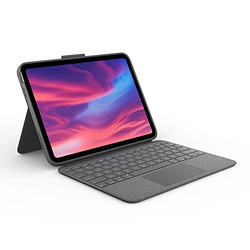 Capa com Teclado Combo Touch para iPad (10ª geração e A16) Com Teclado Retroiluminado Destacável com Suporte, Trackpad Preciso e Tecnologia Smart Connector - Cinza