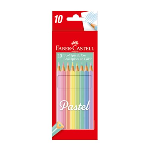 Imagem do produto Ecolapis Cor Pastel F.Castell 10 Cores, Faber-Castell, 120510P, Multicor, pacote de 10
