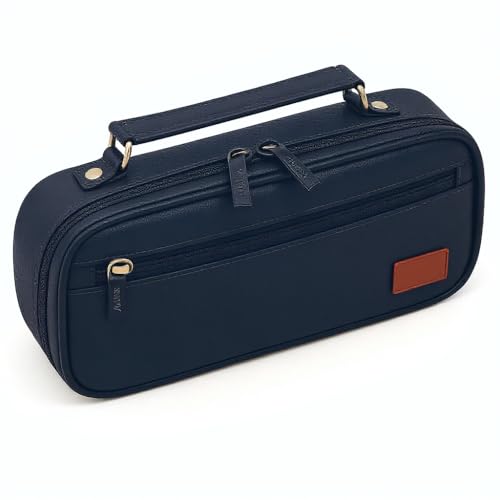 Imagem do produto Estojo Escolar Box Grande Organizador com Divisórias e Alça - Estojo Necessaire Unissex Capacidade Ampla para Lápis, Canetas, Material Escolar (Preto)