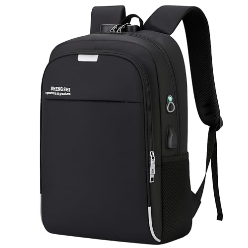 Imagem do produto Mochila Executiva Unissex para Notebook até 15.6” - com Entrada USB e Passa-fio para fone – Ideal para Faculdade, Trabalho e Viagens – Antifurto, Reforçada e Confortável - Masculina e Feminina (Preto)