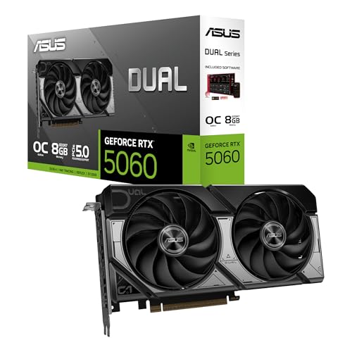 Imagem do produto PLACA DE VIDEO ASUS DUAL GEFORCE RTX 5060 OC 8GB GDDR7 128 BITS - DUAL-RTX5060-O8G