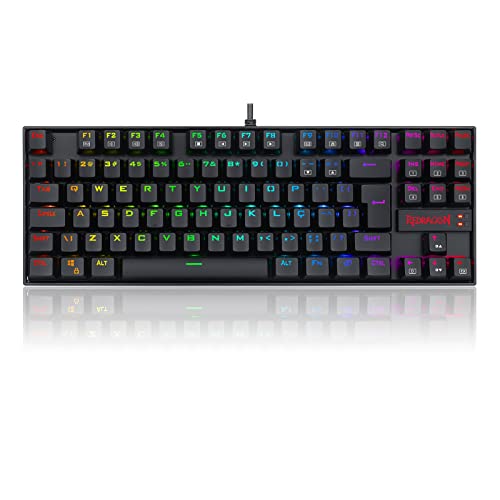Imagem do produto Teclado Magnético Gamer Redragon Kumara PRO K552RGB USB RGB Preto Switch Marrom