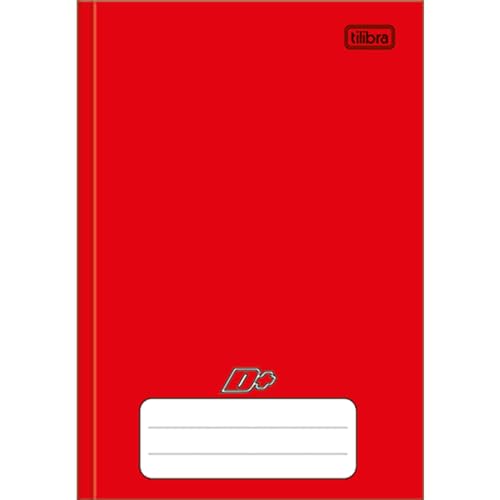 Tilibra D+ - Caderno Brochura Capa Dura, 1/4 Pequeno, 14x20cm, 48 Folhas, Vermelho