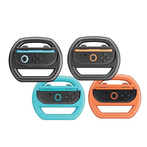 Imagem do produto Volante para Nintendo Switch 2 (2025), Steering Wheel Volantes de Corrida para Mario Kart World 8 Deluxe, Pacote com 4 Volantes para Switch 2 Mario Kart para Switch 2 Acessórios (Azul, Laranja e 2 Pretos)